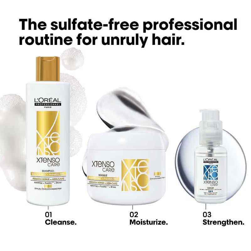 L'Oreal Professional Xtenso Care Sulfate-Free Shampoo for Frizz-Free, Shiny & Manageable Hair - 250ml