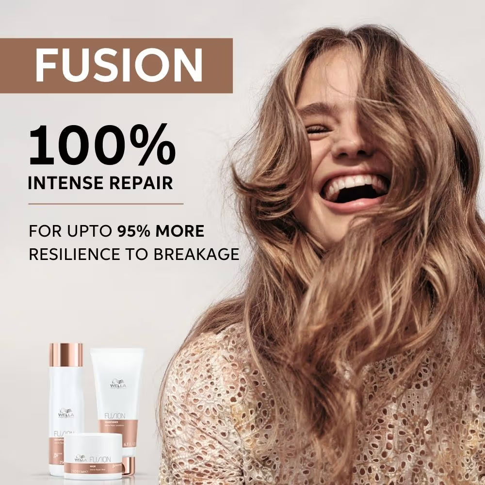 Wella Professionals Fusion Intense Repair Shampoo For Frizzy And Dry, Damaged Hair