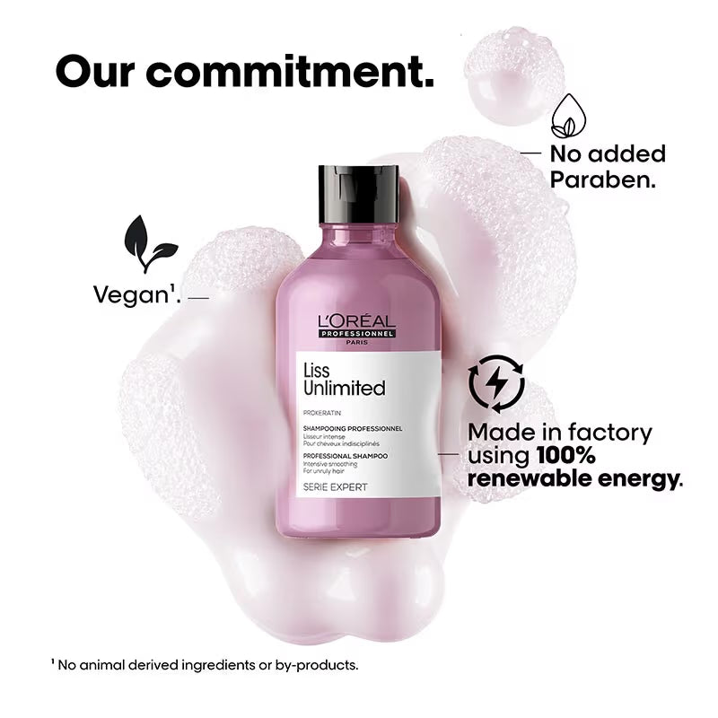 L'Oreal Professional Liss Unlimited Shampoo for Frizzy & Unruly Hair with Pro-Keratin