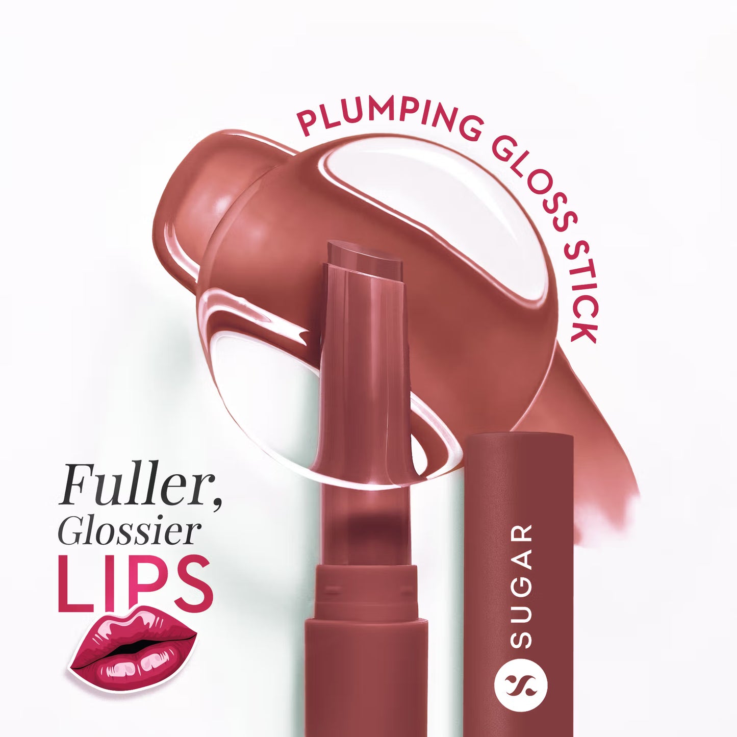 SUGAR Glide Peptide Plumping Lip Gloss Stick