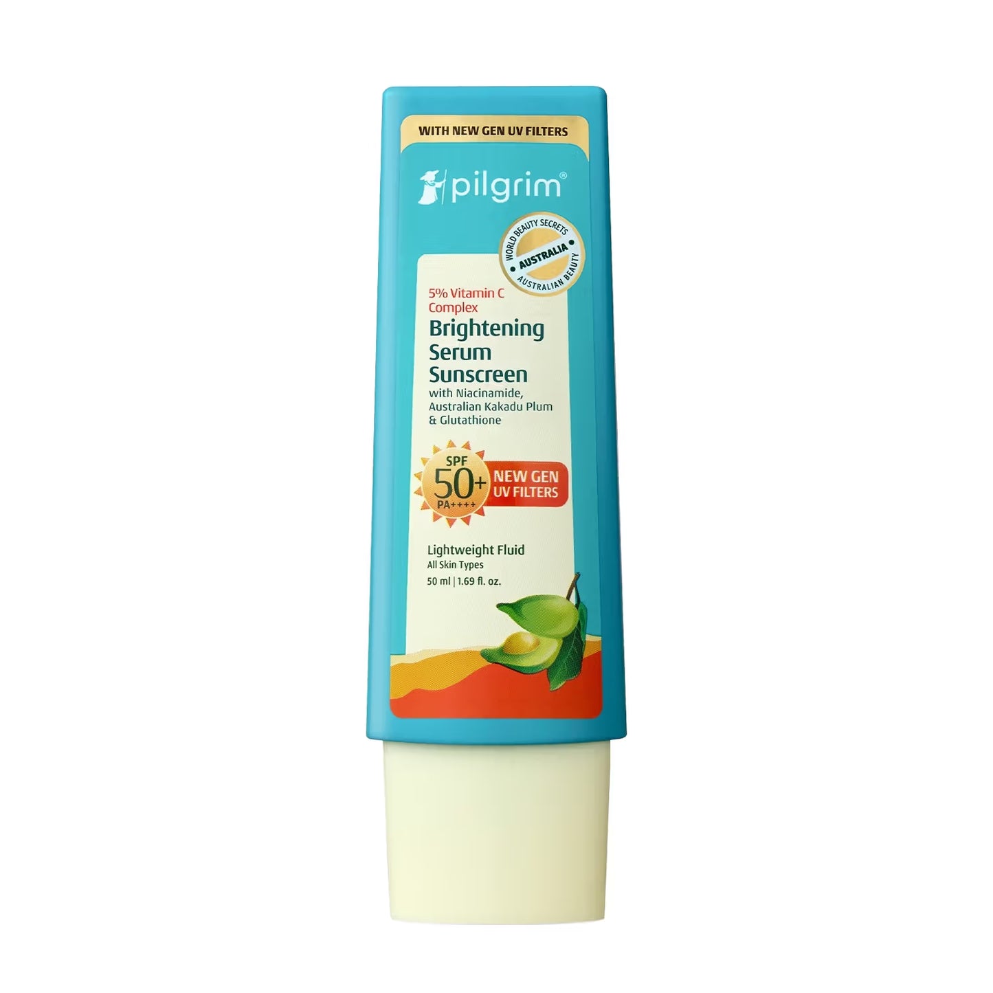Pilgrim 5% Vitamin C Complex Brightening Serum Sunscreen SPF50+PA++++ In-Vivo tested