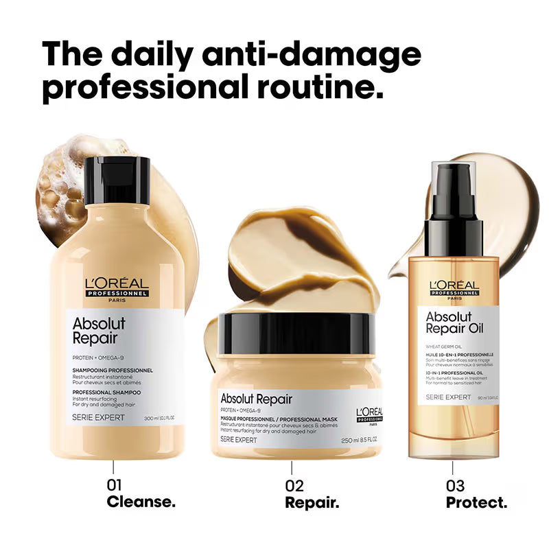 L'Oreal Professional Absolut Repair 10-in-1 Multi-Benefit Hair Serum for Dry and Damaged Hair