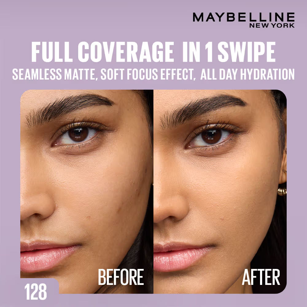 Maybelline New York Super Stay Flex Powder Foundation Compact-30H Full Cover-for Oily Skin