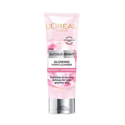 L'Oreal Paris Glycolic Bright Daily Foaming Face Cleanser With Glycolic Acid For Dull Skin