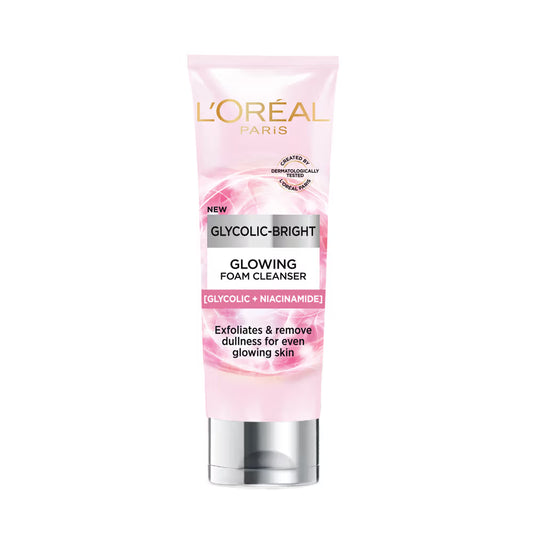 L'Oreal Paris Glycolic Bright Daily Foaming Face Cleanser With Glycolic Acid For Dull Skin