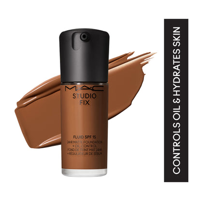 M.A.C Studio Fix Fluid SPF 15 Soft Matte Foundation With Hyaluronic Acid - C40