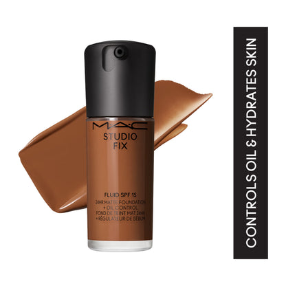 M.A.C Studio Fix Fluid SPF 15 Soft Matte Foundation With Hyaluronic Acid - C40