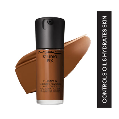 M.A.C Studio Fix Fluid SPF 15 Soft Matte Foundation With Hyaluronic Acid - C40