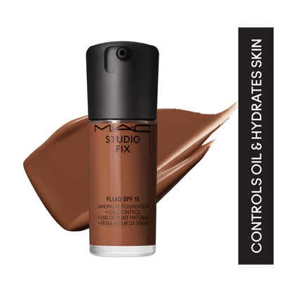 M.A.C Studio Fix Fluid SPF 15 Soft Matte Foundation With Hyaluronic Acid - C40