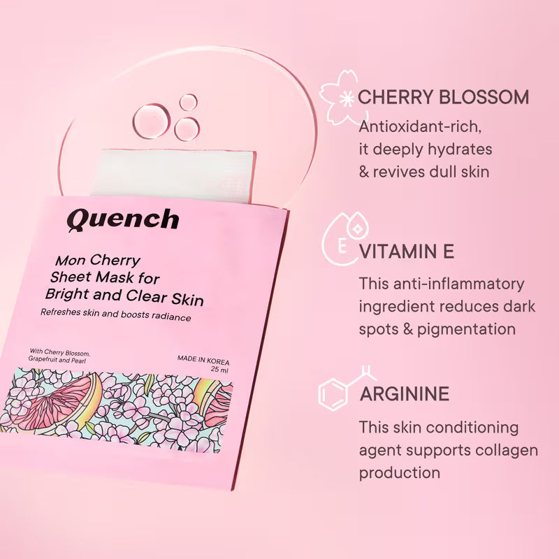 Quench Brightening Sheet Mask with Cherry Blossom
