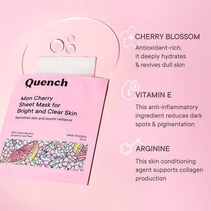 Quench Brightening Sheet Mask with Cherry Blossom