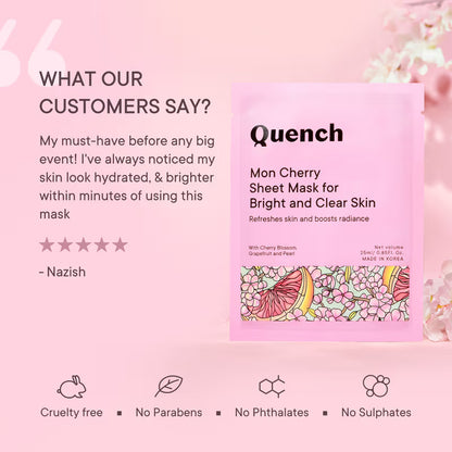 Quench Brightening Sheet Mask with Cherry Blossom