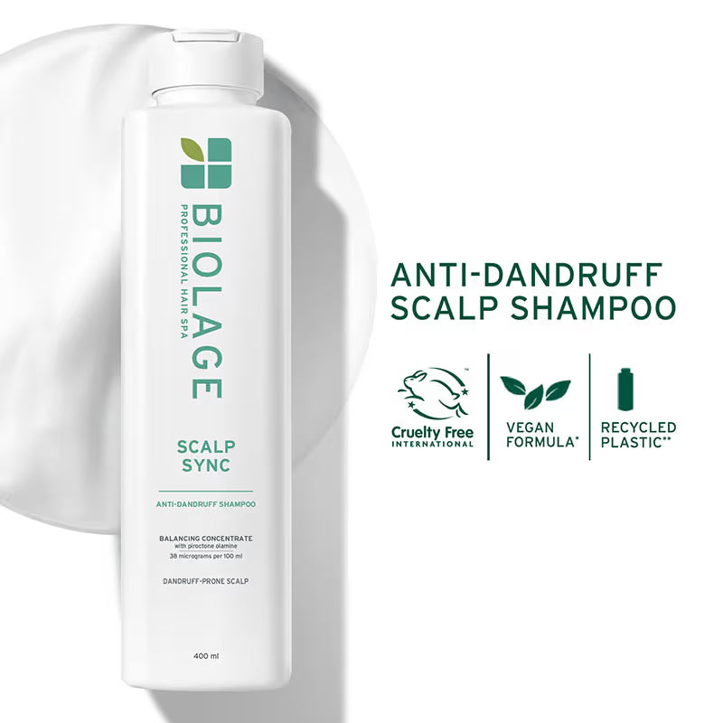 Biolage Scalp Sync Anti-Dandruff Shampoo with Piroctone Olamine, Balances scalp upto 72HRS
