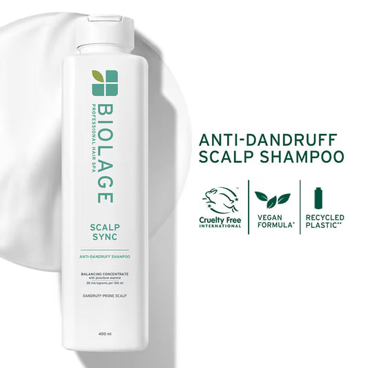Biolage Scalp Sync Anti-Dandruff Shampoo with Piroctone Olamine, Balances scalp upto 72HRS