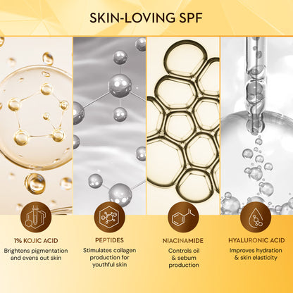 SUGAR Tan Ban 1% Kojic Acid Sunscreen Lightweight Cream SPF 60 PA++++