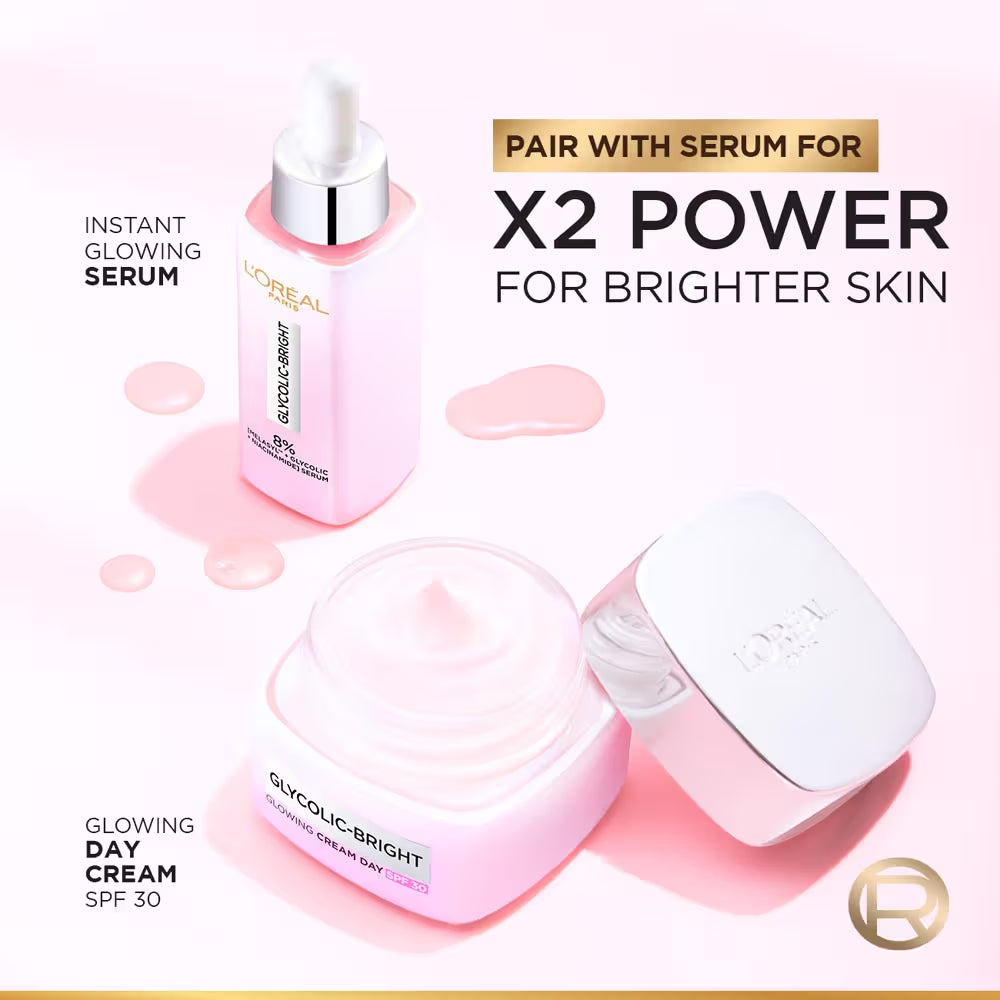LOreal Paris Glycolic Bright Day Cream With SPF 30 (50ml)