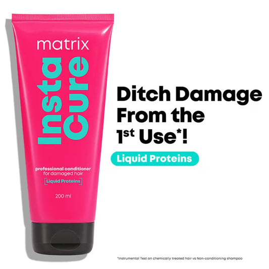 Matrix InstaCure Liquid Protein Conditioner for Damaged Hair, Reduced Split Ends & Breakage