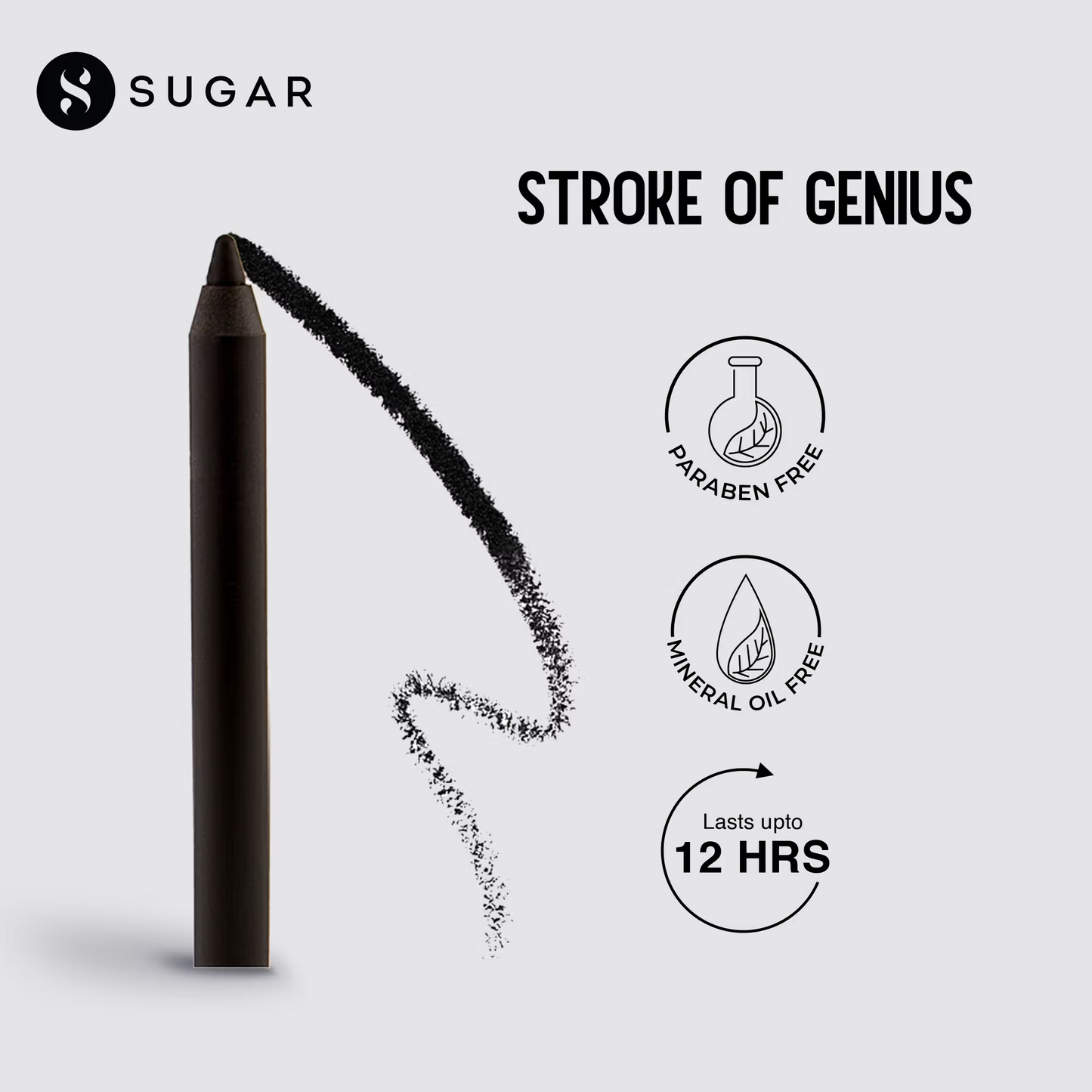 SUGAR Stroke Of Genius Heavy Duty Kohl With Free Sharpener