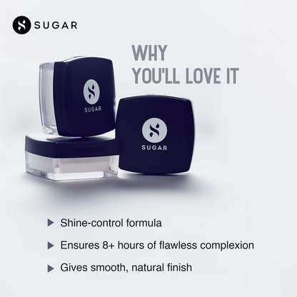SUGAR All Set To Go Translucent Powder For Face|Setting Loose Powder |Lightweight| Matte Finish