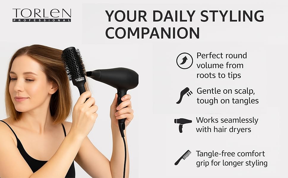 TORLEN PROFESSIONAL- Blow Dry Hairbrush 2443
