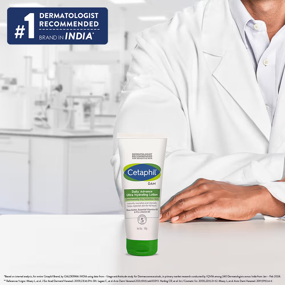Cetaphil DAM Daily Advance Ultra Hydrating Lotion with Shea Butter & Niacinamide for Sensitive Skin