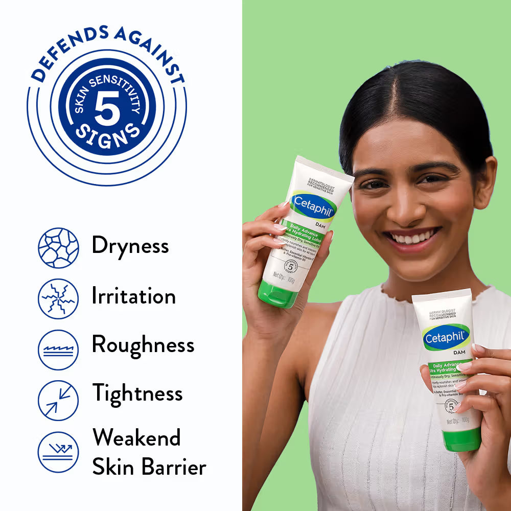 Cetaphil DAM Daily Advance Ultra Hydrating Lotion with Shea Butter & Niacinamide for Sensitive Skin