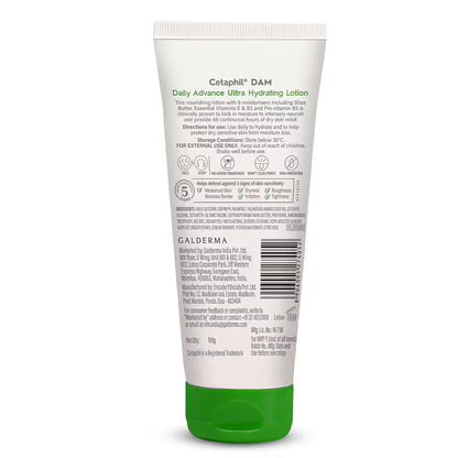 Cetaphil DAM Daily Advance Ultra Hydrating Lotion with Shea Butter & Niacinamide for Sensitive Skin