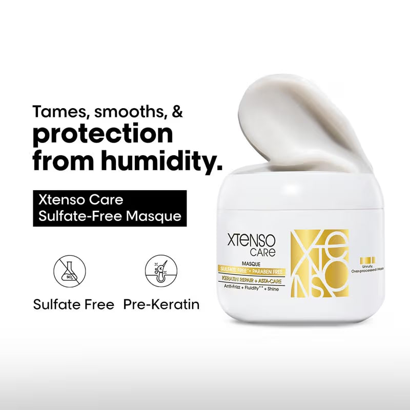 L'Oreal Professionnel Xtenso Care Sulfate-Free Masque, Frizz-Free & Shiny Hair With Pro-Keratin