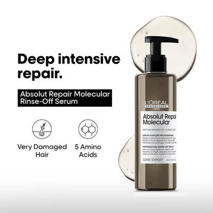 L'Oréal Professionnel Absolut Repair Molecular Deep Repair Rinse-Off Serum For Very Damaged Hair