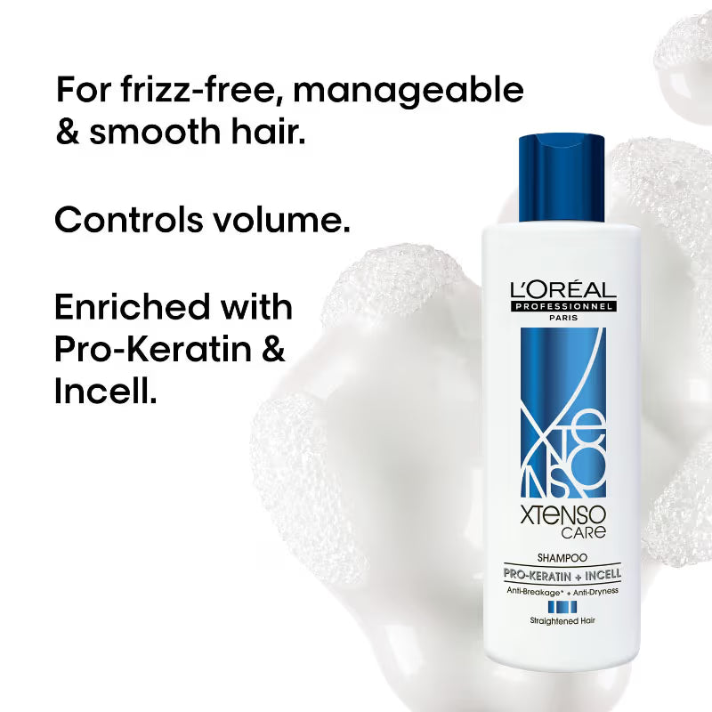 L'Oreal Professional Xtenso Care Shampoo for Frizz-Free, Smooth & Manageable Hair