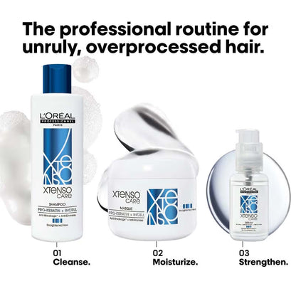 L'Oreal Professional Xtenso Care Shampoo for Frizz-Free, Smooth & Manageable Hair