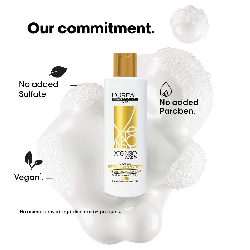 L'Oreal Professional Xtenso Care Sulfate-Free Shampoo for Frizz-Free, Shiny & Manageable Hair - 250ml