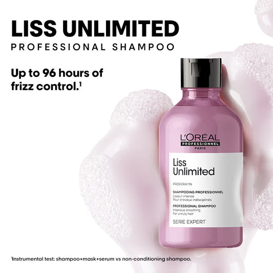 L'Oreal Professional Liss Unlimited Shampoo for Frizzy & Unruly Hair with Pro-Keratin