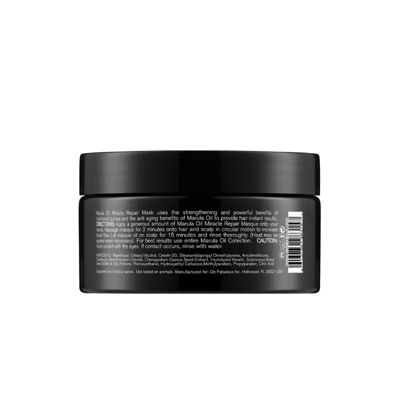 De Fabulous Marula Oil Sulphate Free Miracle Repair Masque - All Hair Types