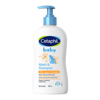 Cetaphil Baby Wash & Shampoo with Organic Calendula(400ML)