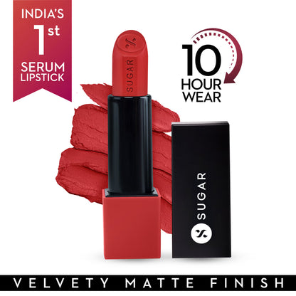 SUGAR Glide Peptide Serum Lipstick with Vitamin E |1 Swipe Full Coverage