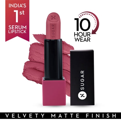 SUGAR Glide Peptide Serum Lipstick with Vitamin E |1 Swipe Full Coverage