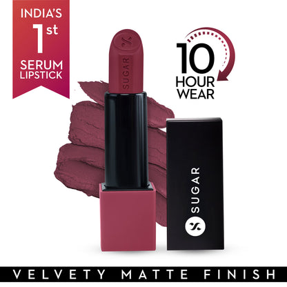 SUGAR Glide Peptide Serum Lipstick with Vitamin E |1 Swipe Full Coverage