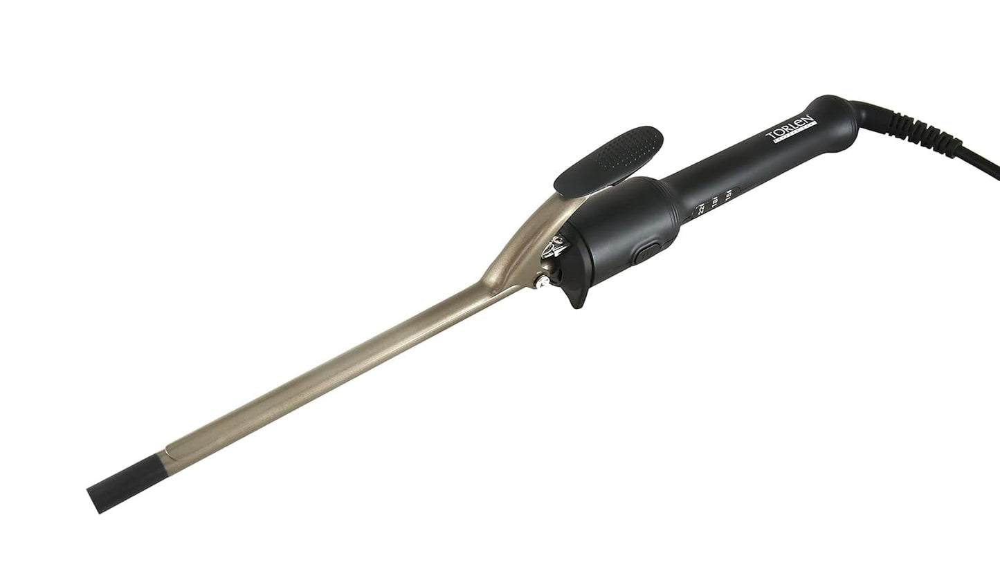 Torlen Professional Hair Curler Iron 10mm with Temperature Controller | Extra Long Barrel | Extra defined tight curls
