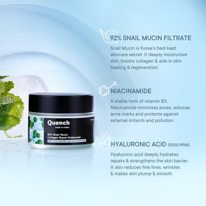 Quench 92% Snail Mucin Collagen Boost Moisturizer