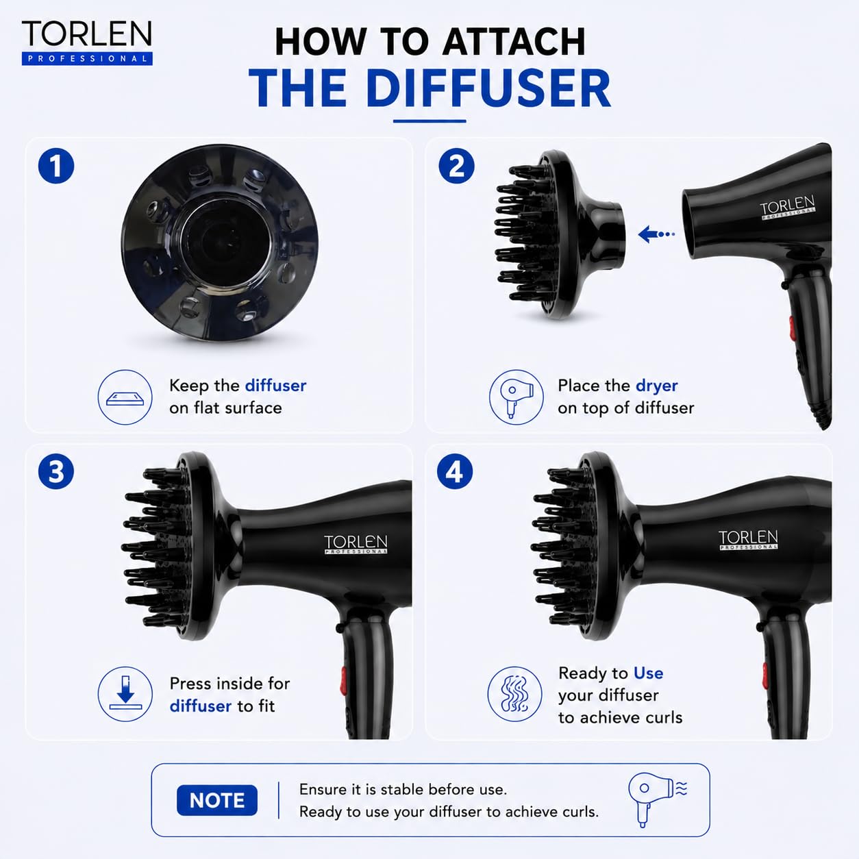 TORLEN Professional Hair Dryer Diffuser D-01