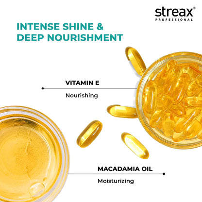 Streax Professional Vitariche Gloss Hair Serum for Frizz Control & Shine with Vitamin E