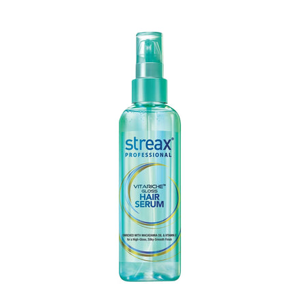 Streax Professional Vitariche Gloss Hair Serum for Frizz Control & Shine with Vitamin E