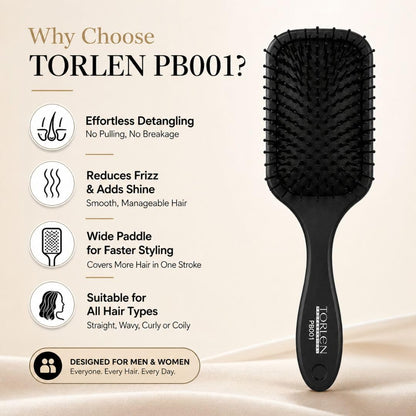 TORLEN Professional Paddle Hair Brush PB001