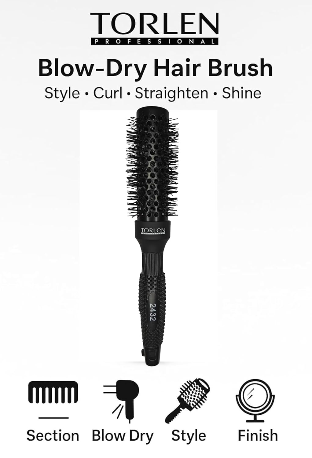 TORLEN PROFESSIONAL- Blow Dry Hair Brush  2432