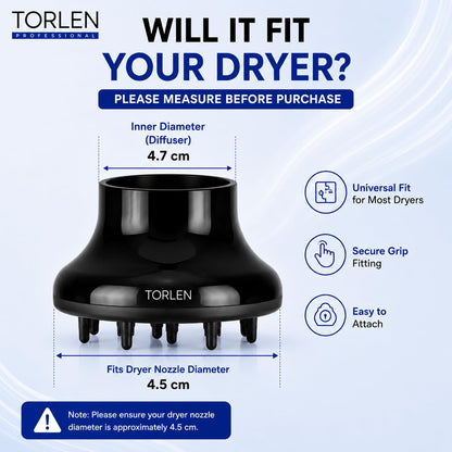 TORLEN Professional Hair Dryer Diffuser D-01
