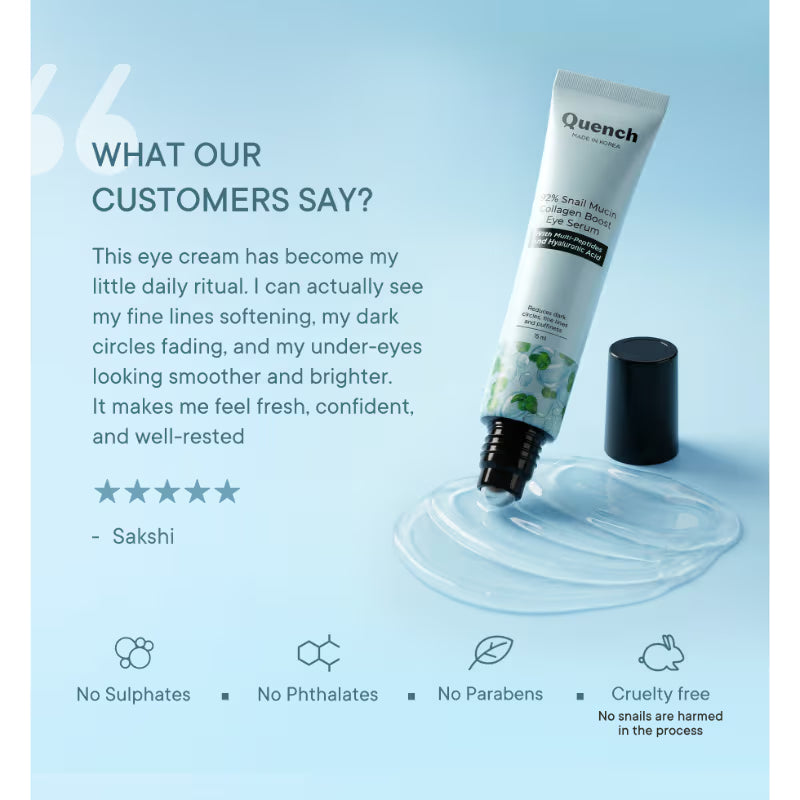 Quench 92% Snail Mucin Collagen Boost Eye Serum