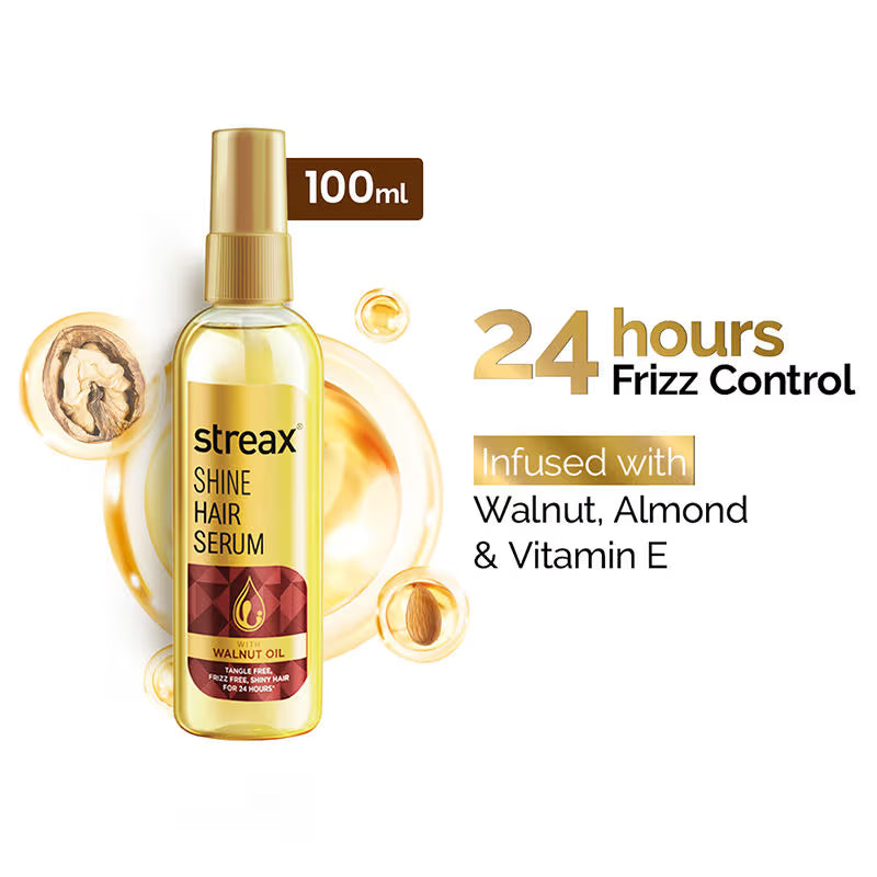 Streax Hair Serum With Walnut Oil For Dry & Frizzy Hair