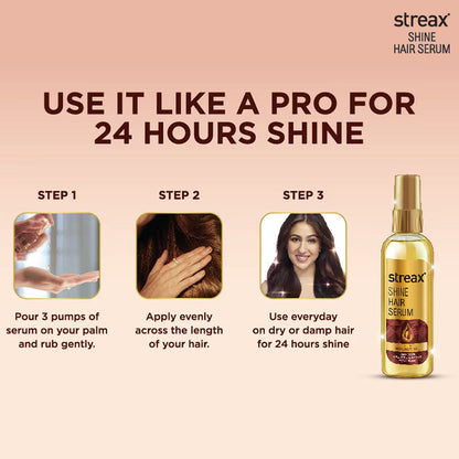 Streax Hair Serum With Walnut Oil For Dry & Frizzy Hair