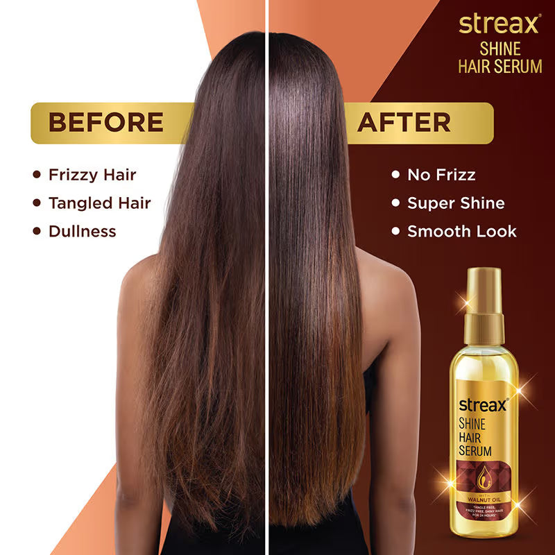 Streax Hair Serum With Walnut Oil For Dry & Frizzy Hair